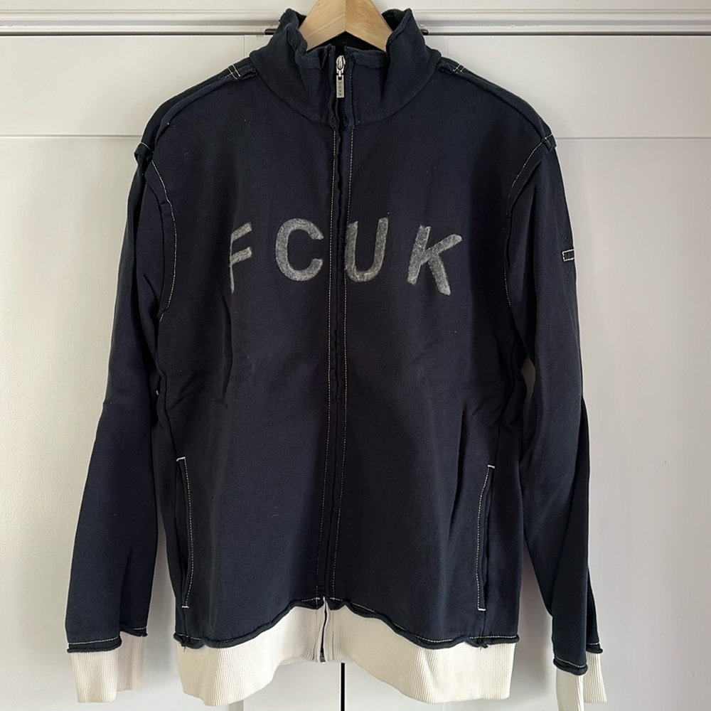 Mens FCUK zip up sweatshirt Size L